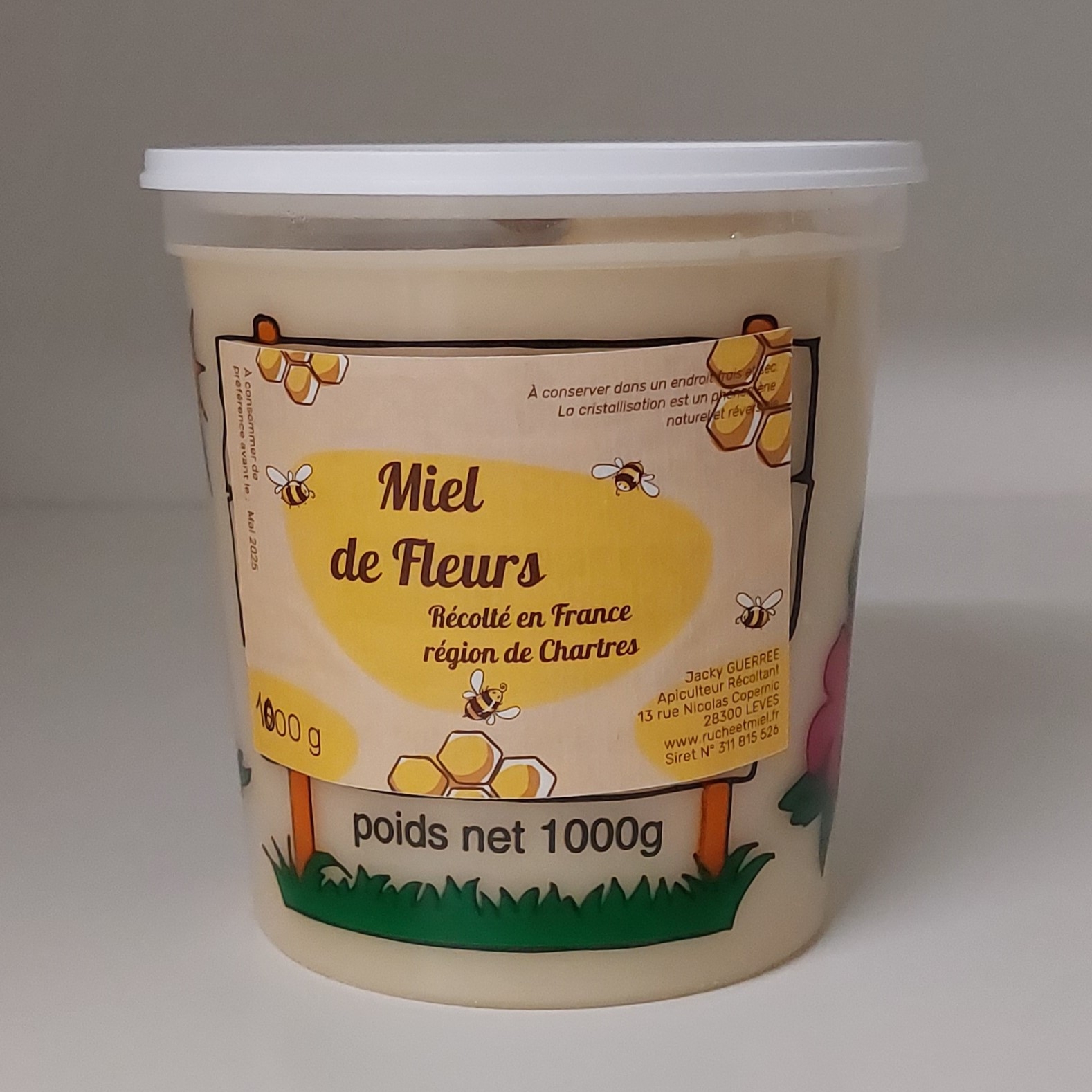 Miel COLZA + Fleurs de printemps - 1 kg - récolte 06 mai 